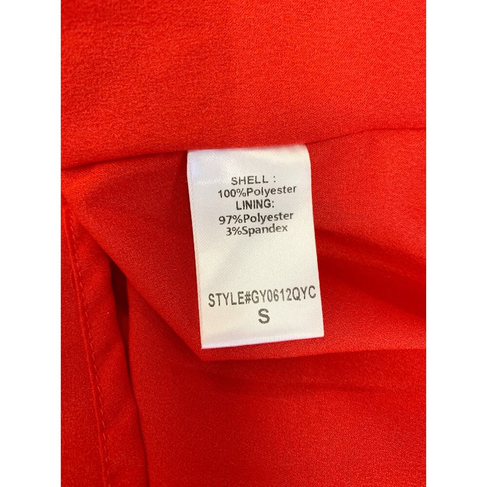 DO + BE One Shoulder Midi Dress Pink Red Floral Women's S Cocktail Wedding Guest - Picture 8 of 9